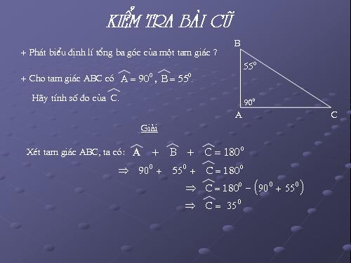 Chương II. §1. Tổng ba góc của một tam giác