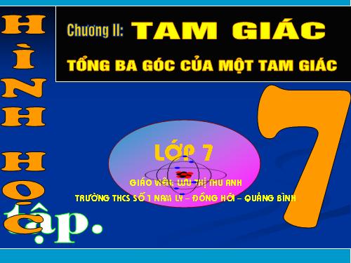 Chương II. §1. Tổng ba góc của một tam giác