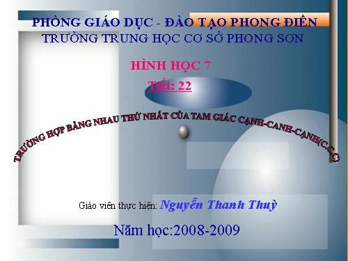 Chương II. §3. Trường hợp bằng nhau thứ nhất của tam giác: cạnh-cạnh-cạnh (c.c.c)