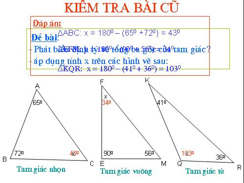 Chương II. §1. Tổng ba góc của một tam giác