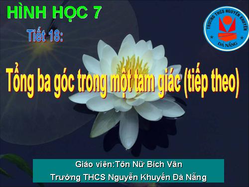 Chương II. §1. Tổng ba góc của một tam giác