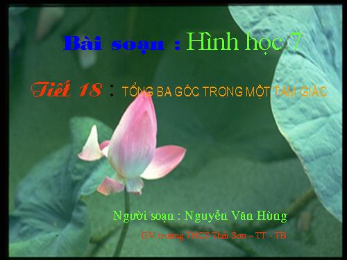 Chương II. §1. Tổng ba góc của một tam giác