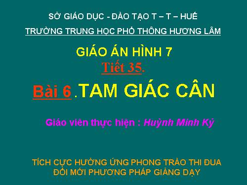 Chương II. §6. Tam giác cân