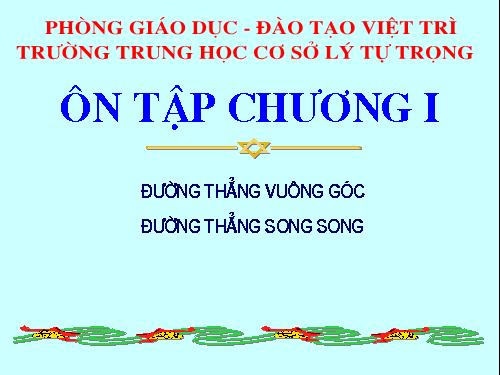 Ôn tập Chương I. Đường thẳng vuông góc. Đường thẳng song song