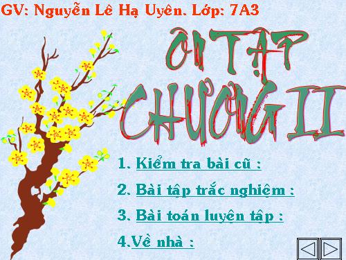 Ôn tập Chương II. Tam giác