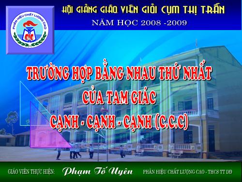 Chương II. §3. Trường hợp bằng nhau thứ nhất của tam giác: cạnh-cạnh-cạnh (c.c.c)