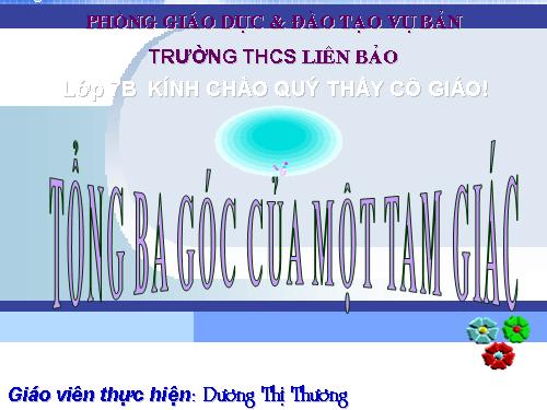 Chương II. §1. Tổng ba góc của một tam giác