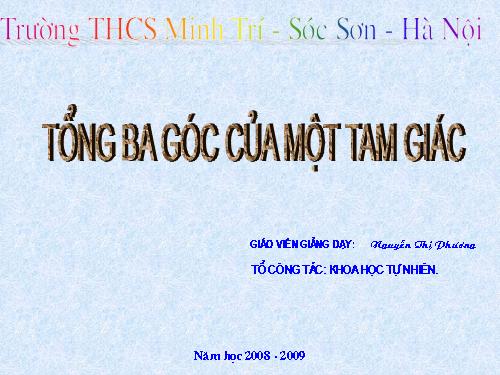 Chương II. §1. Tổng ba góc của một tam giác