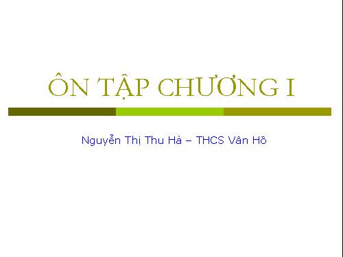 Ôn tập Chương I. Đường thẳng vuông góc. Đường thẳng song song