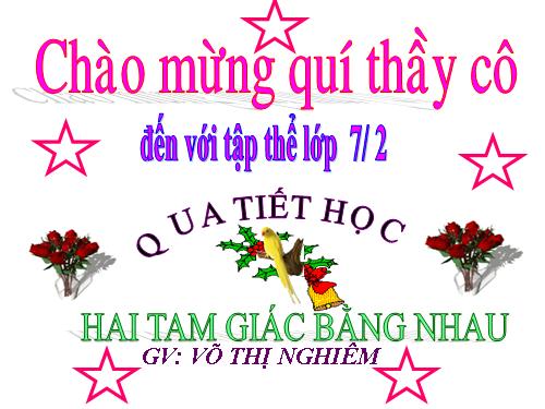 Chương II. §2. Hai tam giác bằng nhau