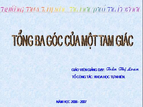 Chương II. §1. Tổng ba góc của một tam giác