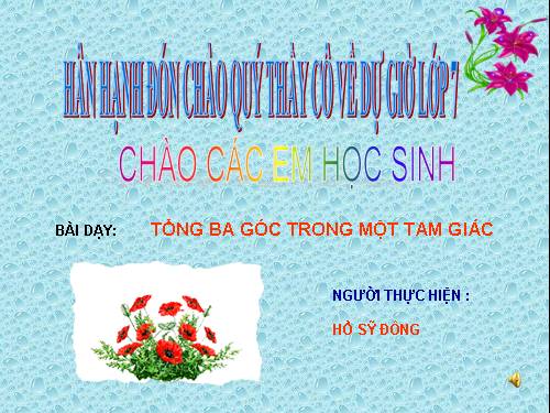 Chương II. §1. Tổng ba góc của một tam giác