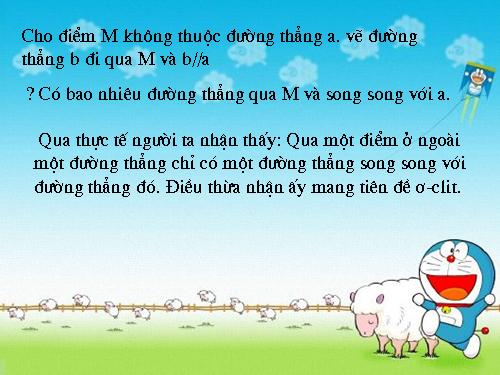 Chương I. §5. Tiên đề Ơ-clit về đường thẳng song song