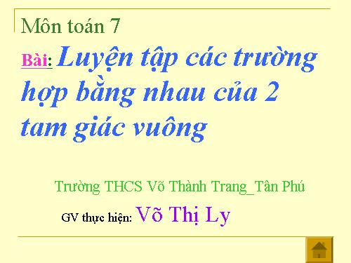 Các bài Luyện tập