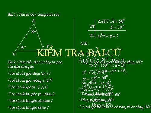 Chương II. §1. Tổng ba góc của một tam giác