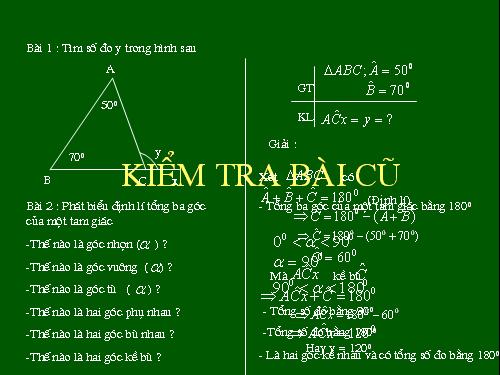 Chương II. §1. Tổng ba góc của một tam giác