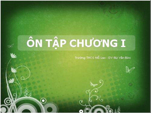 Ôn tập Chương I. Đường thẳng vuông góc. Đường thẳng song song