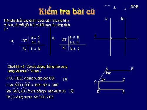 Ôn tập Chương I. Đường thẳng vuông góc. Đường thẳng song song