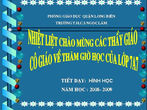 Chương I. §6. Từ vuông góc đến song song