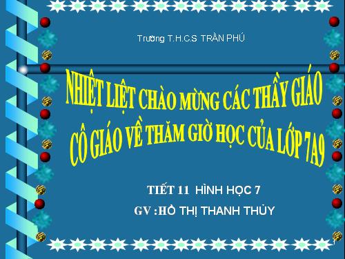 Chương I. §6. Từ vuông góc đến song song