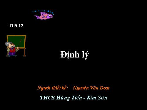 Chương I. §7. Định lí