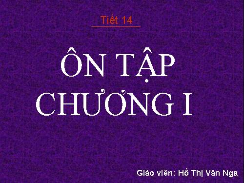 Ôn tập Chương I. Đường thẳng vuông góc. Đường thẳng song song