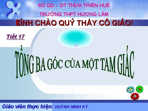 Chương II. §1. Tổng ba góc của một tam giác