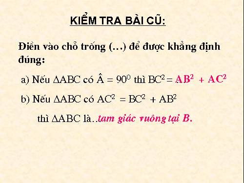 Các bài Luyện tập