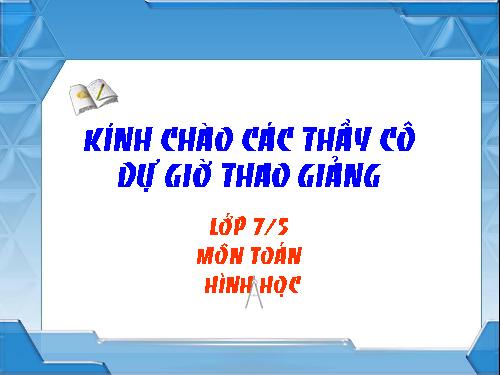 Chương II. §1. Tổng ba góc của một tam giác