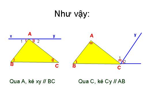 Chương II. §1. Tổng ba góc của một tam giác