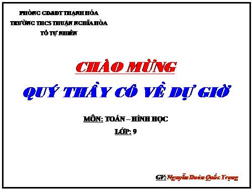 Chương III. §1. Góc ở tâm. Số đo cung