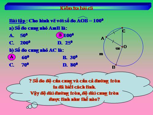 Chương III. §9. Độ dài đường tròn, cung tròn