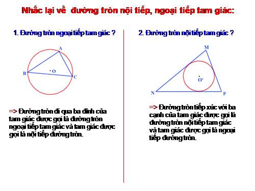 Chương III. §8. Đường tròn ngoại tiếp. Đường tròn nội tiếp