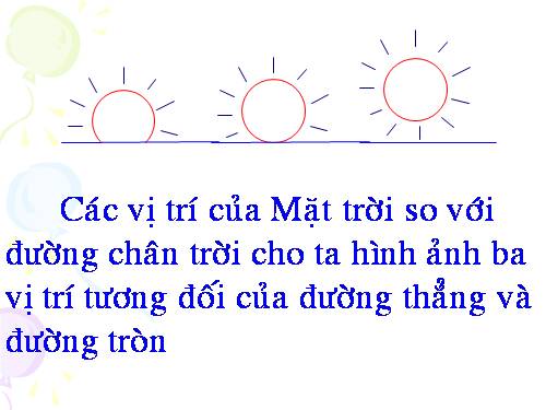 Chương II. §4. Vị trí tương đối của đường thẳng và đường tròn