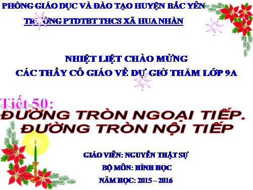 Chương III. §8. Đường tròn ngoại tiếp. Đường tròn nội tiếp