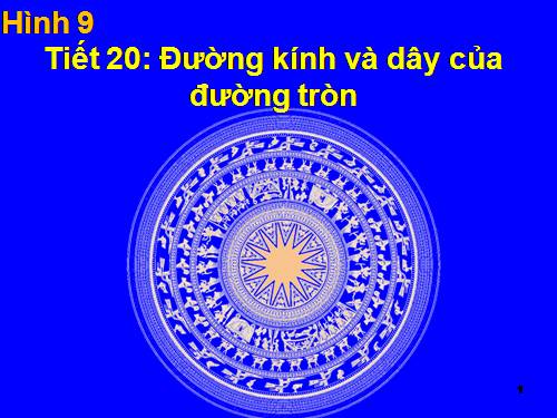 Chương II. §2. Đường kính và dây của đường tròn