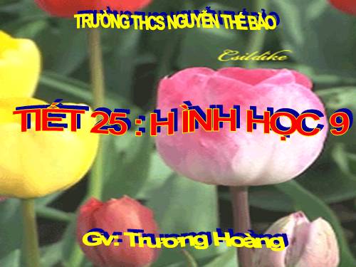 Chương II. §5. Dấu hiệu nhận biết tiếp tuyến của đường tròn