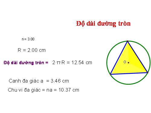 Chương III. §9. Độ dài đường tròn, cung tròn