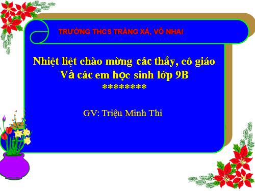 Chương II. §2. Đường kính và dây của đường tròn