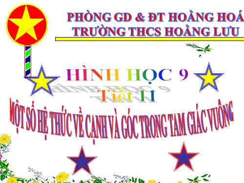 Chương I. §4. Một số hệ thức về cạnh và góc trong tam giác vuông