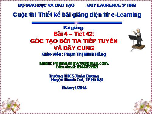 Chương III. §4. Góc tạo bởi tia tiếp tuyến và dây cung