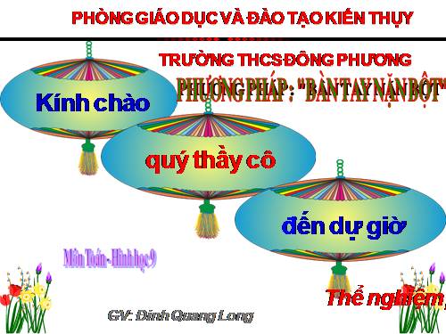 Chương IV. §1. Hình trụ - Diện tích xung quanh và thể tích của hình trụ