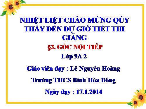 Chương III. §3. Góc nội tiếp