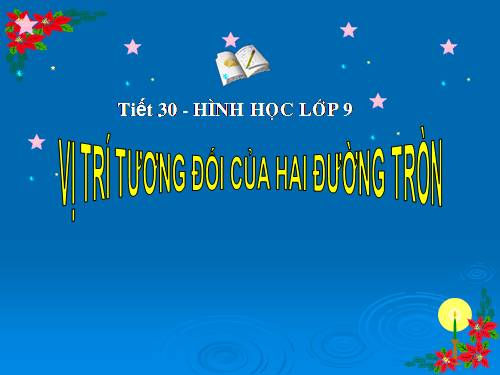 Chương II. §4. Vị trí tương đối của đường thẳng và đường tròn