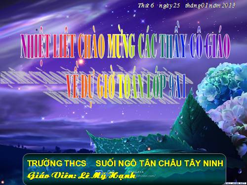 Chương III. §2. Liên hệ giữa cung và dây