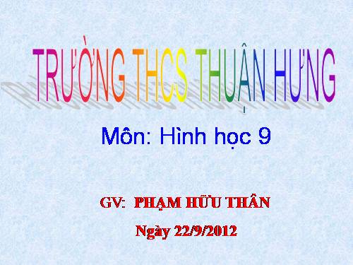 Chương I. §4. Một số hệ thức về cạnh và góc trong tam giác vuông