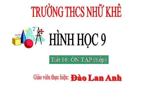 Ôn tập Chương I. Hệ thức lượng trong tam giác vuông