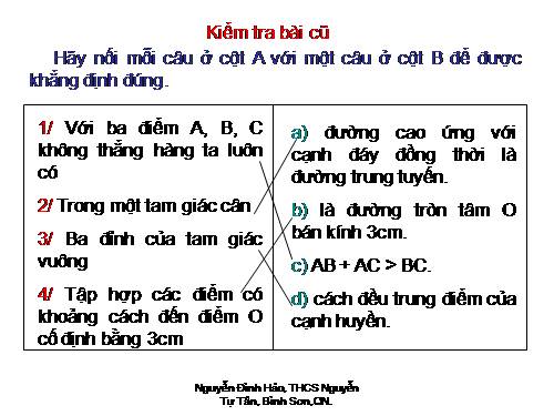 Chương II. §2. Đường kính và dây của đường tròn