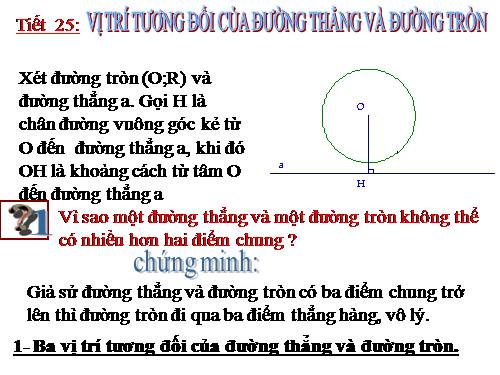 Chương II. §4. Vị trí tương đối của đường thẳng và đường tròn