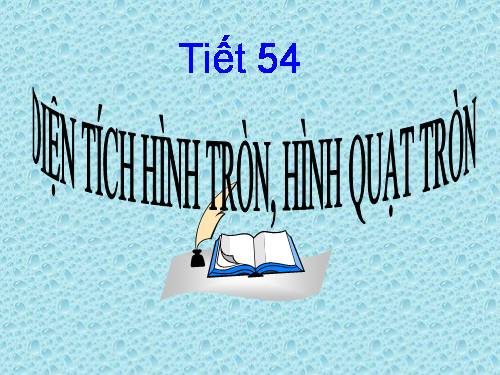 Chương III. §10. Diện tích hình tròn, hình quạt tròn